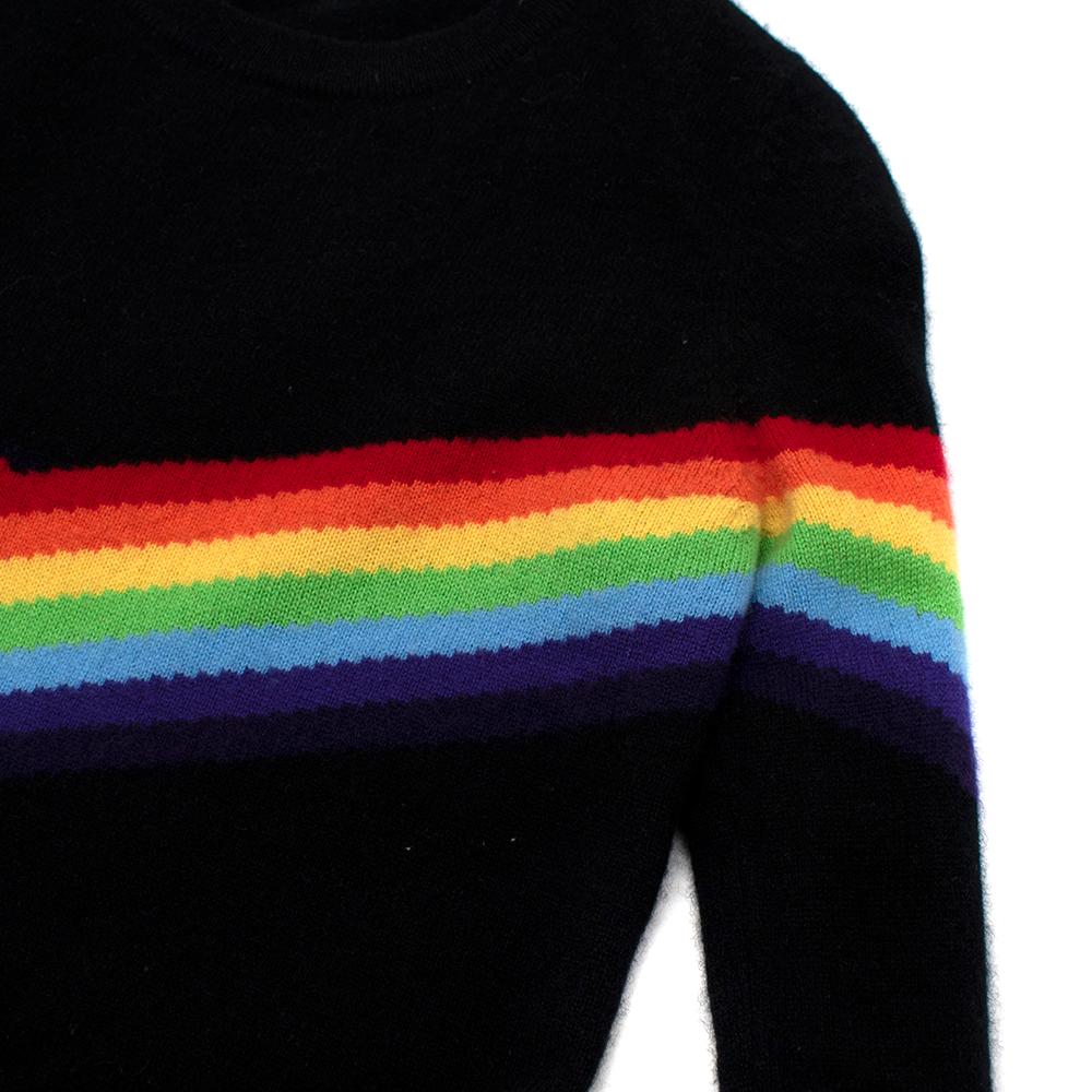 Donna Madeleine Thompson - Maglia nera in cashmere Bebe Rainbow - Taglia piccola