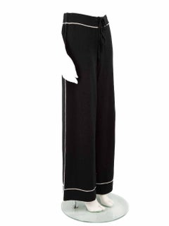 Madeleine Thompson Black Cashmere Knit Trousers Size M