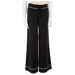 Madeleine Thompson Black Cashmere Knit Trousers Size M