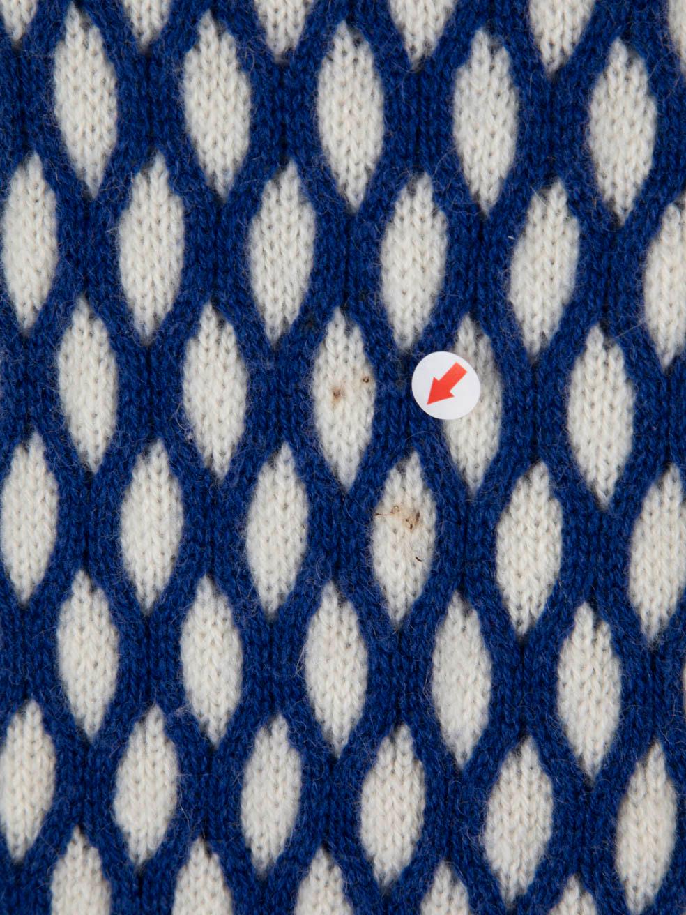 Madeleine Thompson Pull en tricot de laine bleu et blanc Taille M Neuf - En vente à London, GB