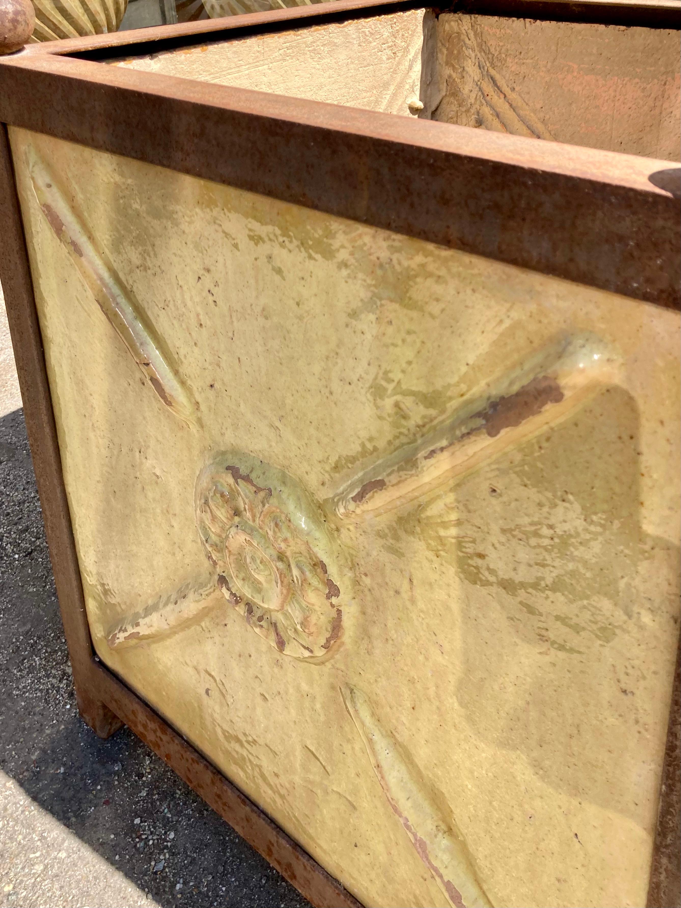 Madeline Anduze Orangerie Planter Box Yellow Glazed Terracotta - 2 3