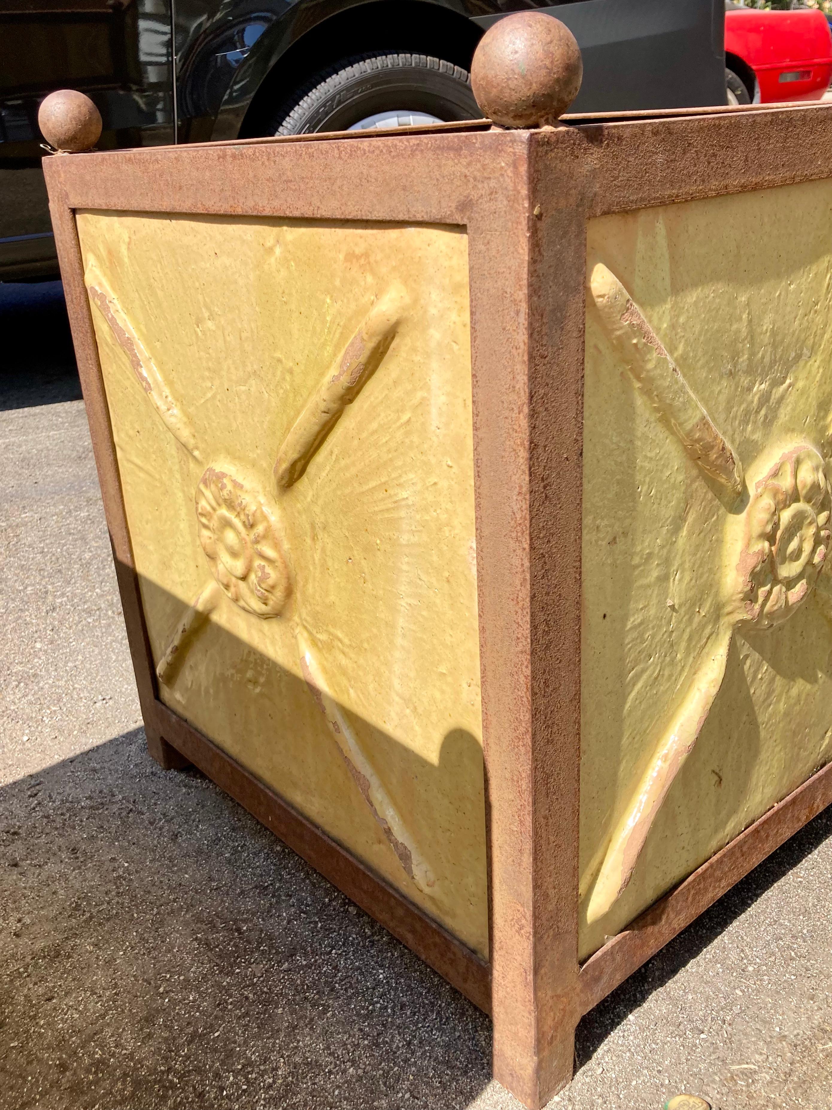 Madeline Anduze Orangerie Planter Box Yellow Glazed Terracotta - 2 4