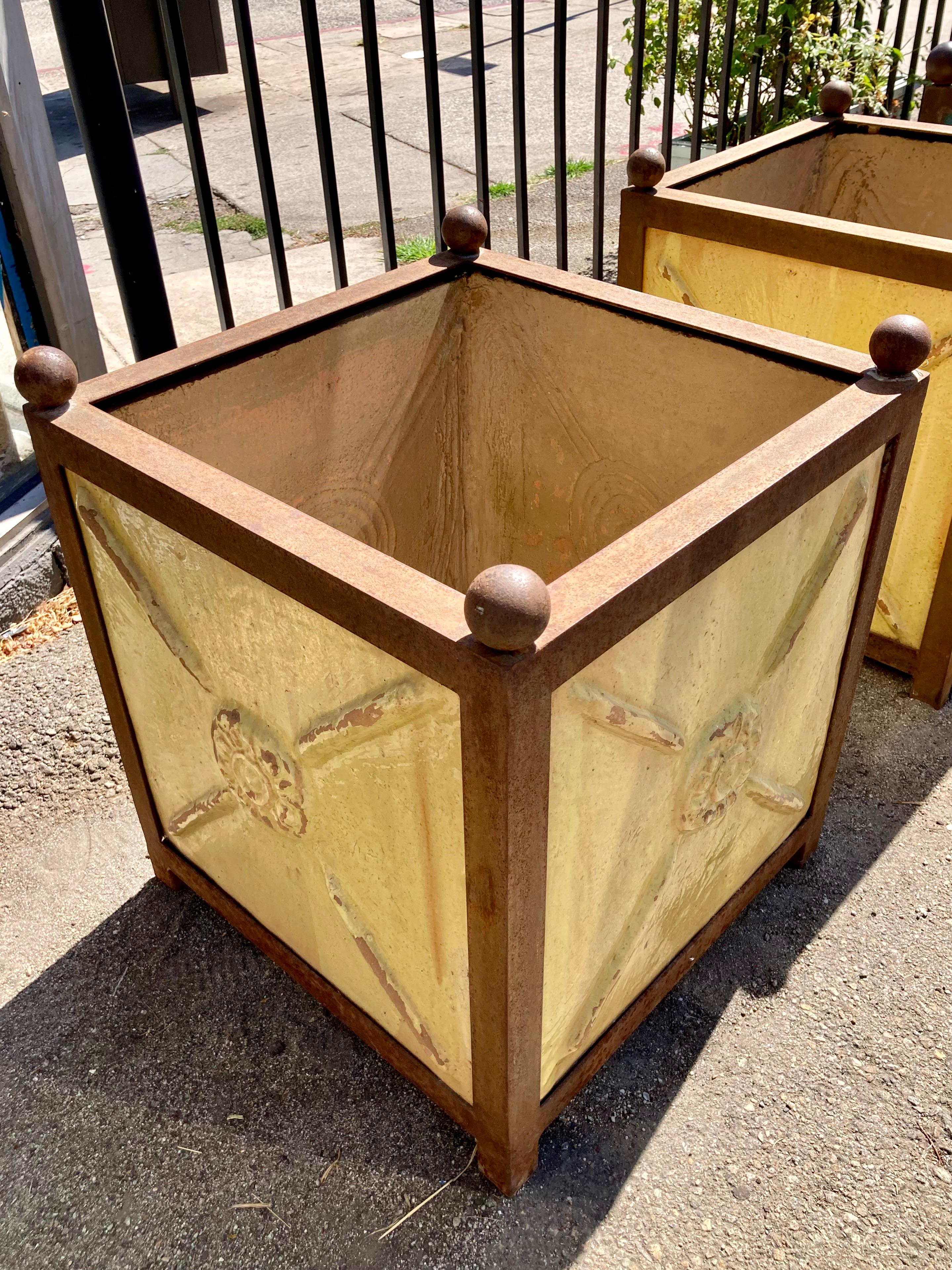 French Provincial Madeline Anduze Orangerie Planter Box Yellow Glazed Terracotta - 2