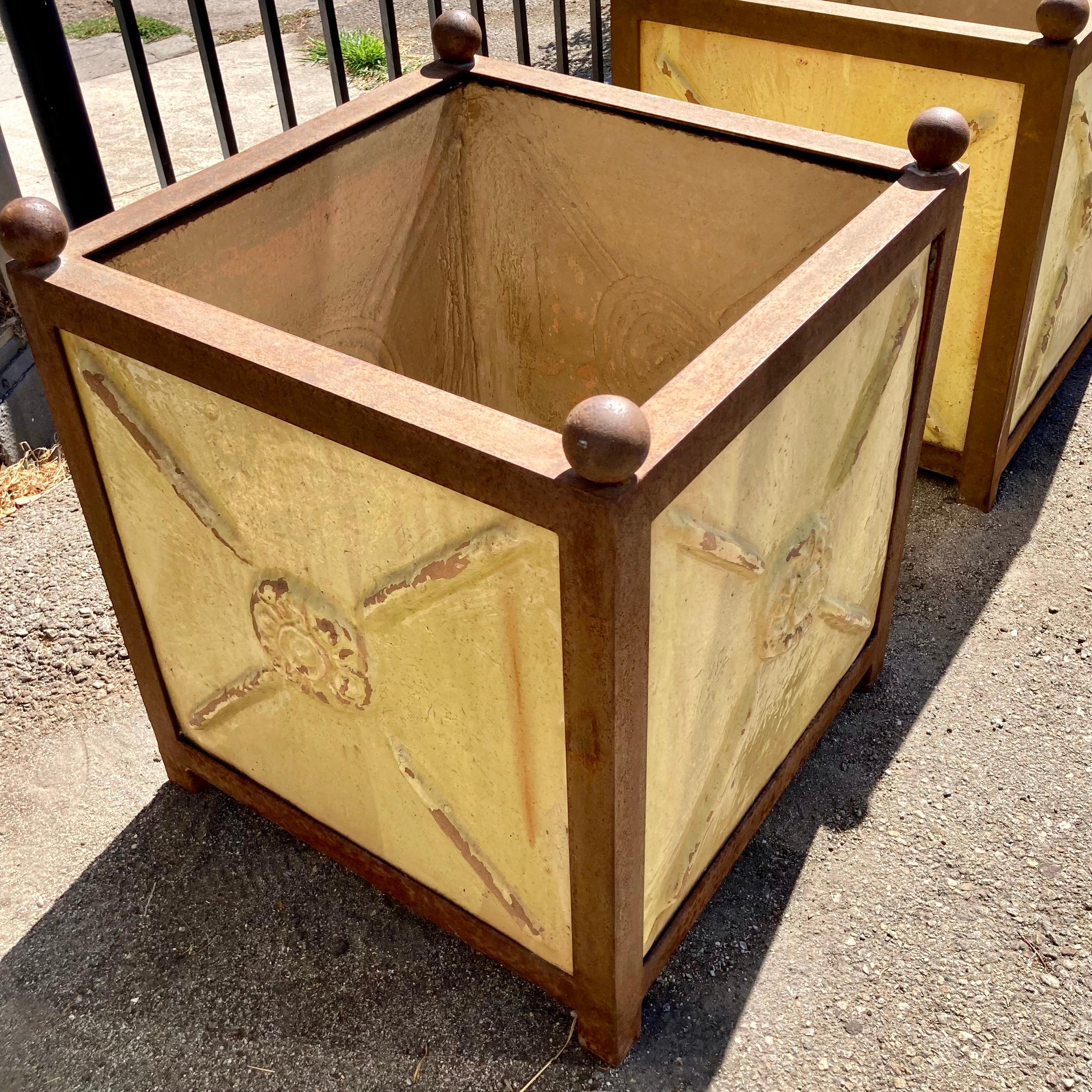 French Madeline Anduze Orangerie Planter Box Yellow Glazed Terracotta - 2
