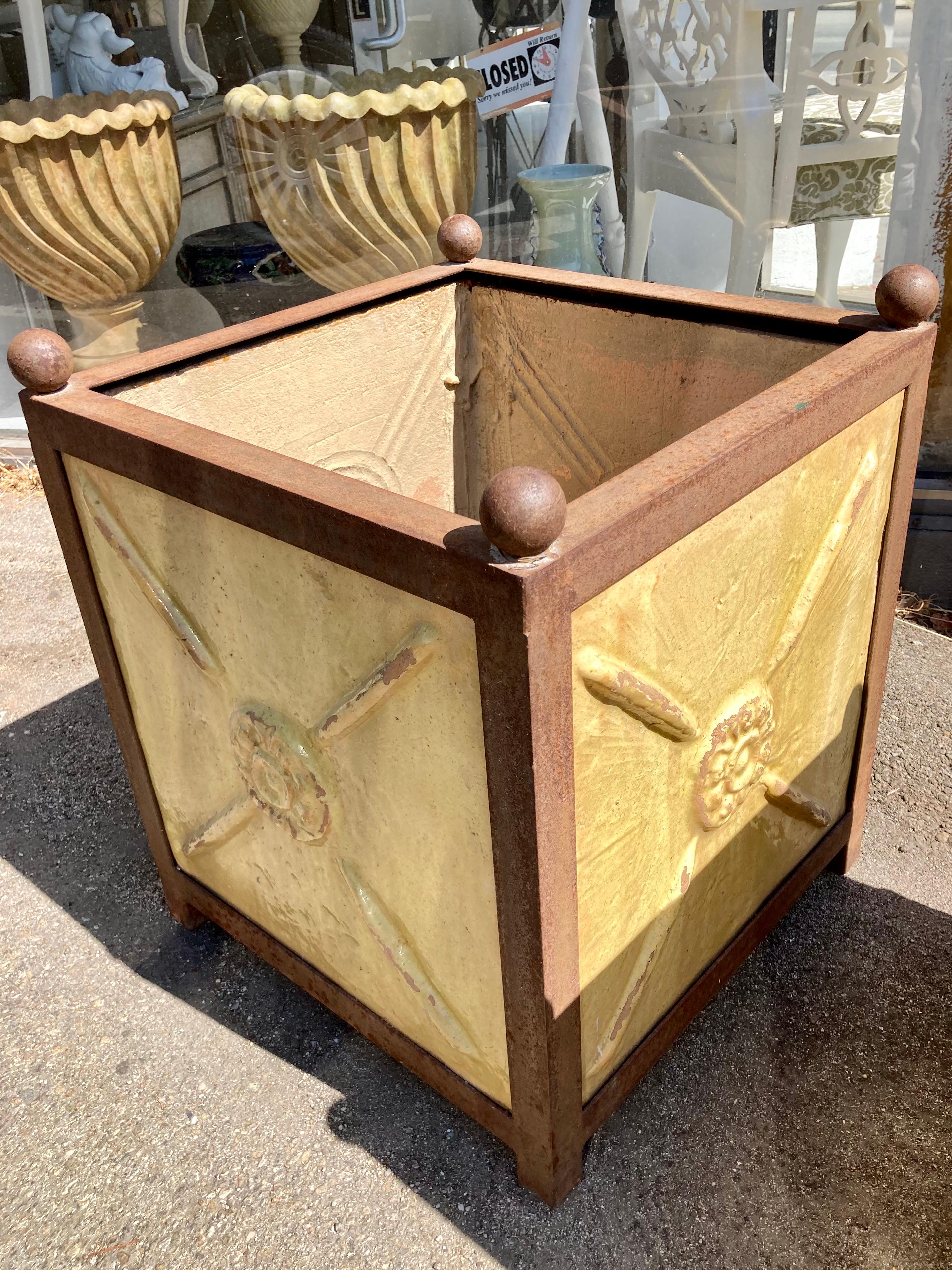 Contemporary Madeline Anduze Orangerie Planter Box Yellow Glazed Terracotta - 2