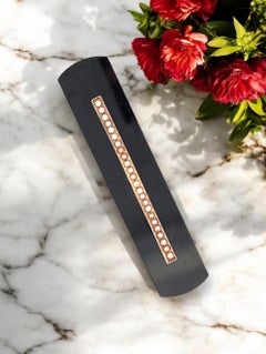 Madeline  Antique Victorian Mourning Pin With Seed Pearls  2.75" Length  19th