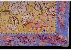 Arte popolare francese stravagante, naif, pittura a olio Madeline Marie Christine Clavier