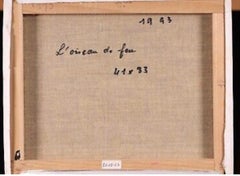 Whimsical French Folk Art, Naive, Oil Painting Madeline Marie Christine Clavier