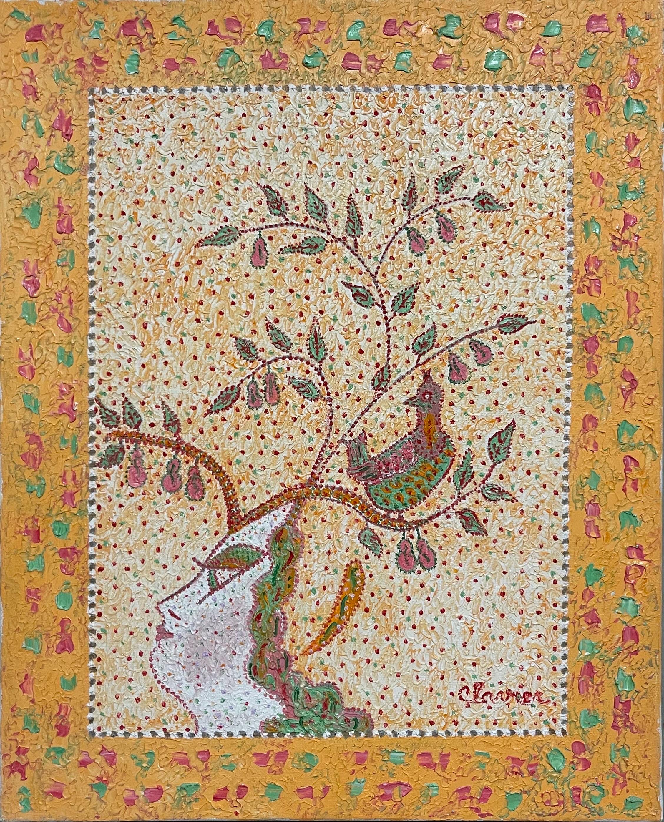Art populaire français fantaisiste, naïf, peinture à l'huile Madeline Marie Christine Clavier en vente 1