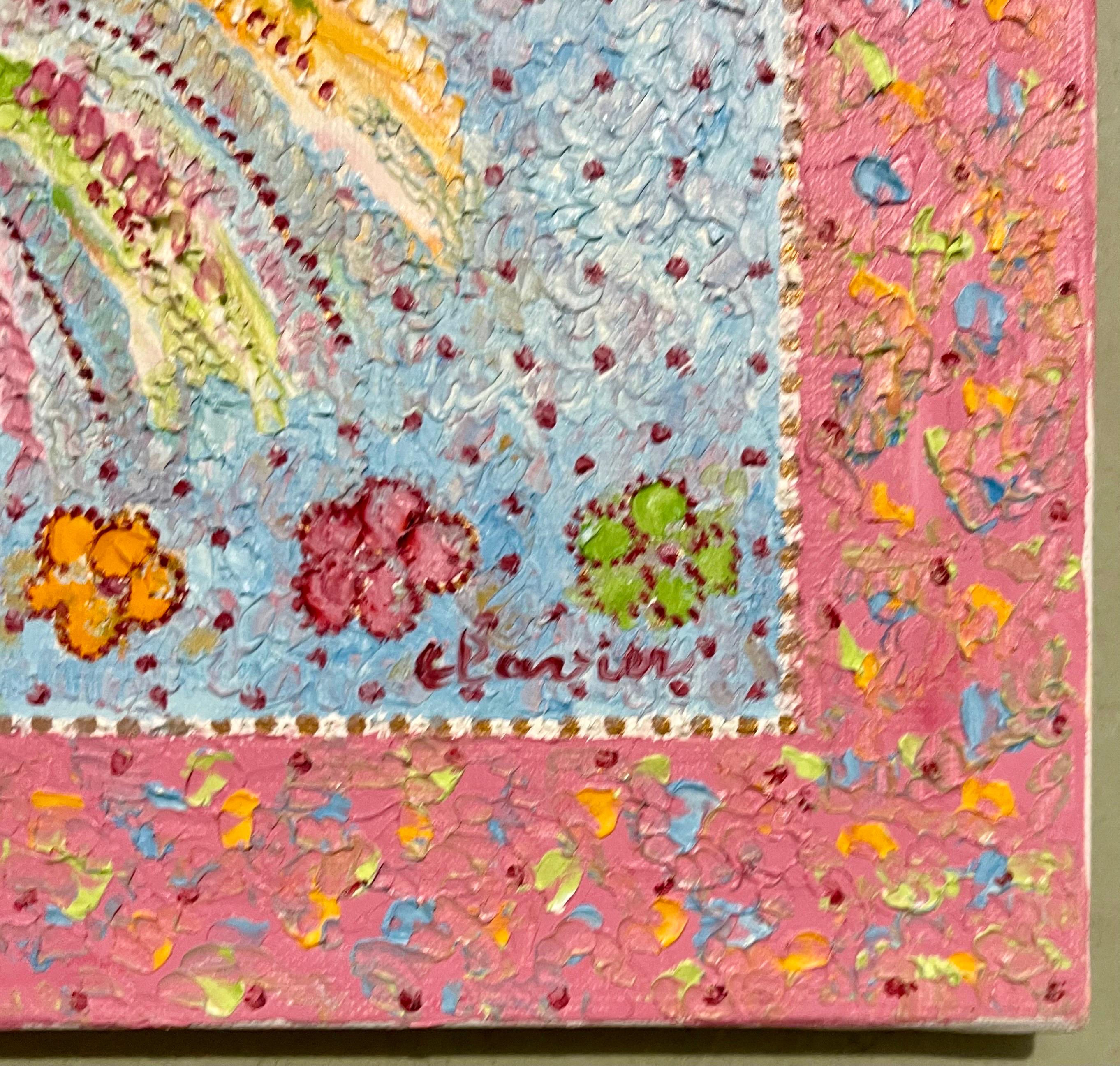 Art populaire français fantaisiste, naïf, peinture à l'huile Madeline Marie Christine Clavier en vente 1