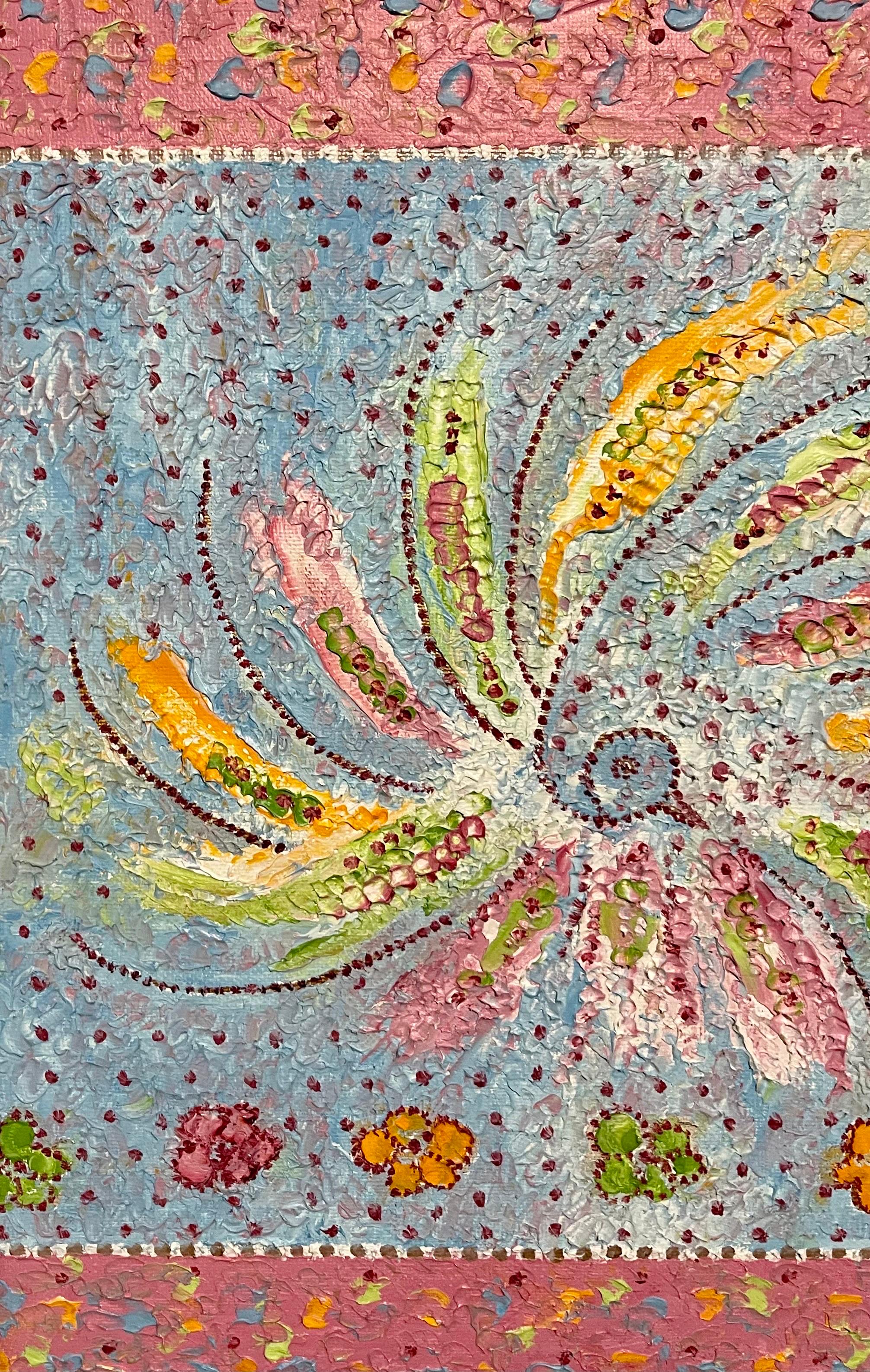 Art populaire français fantaisiste, naïf, peinture à l'huile Madeline Marie Christine Clavier en vente 2