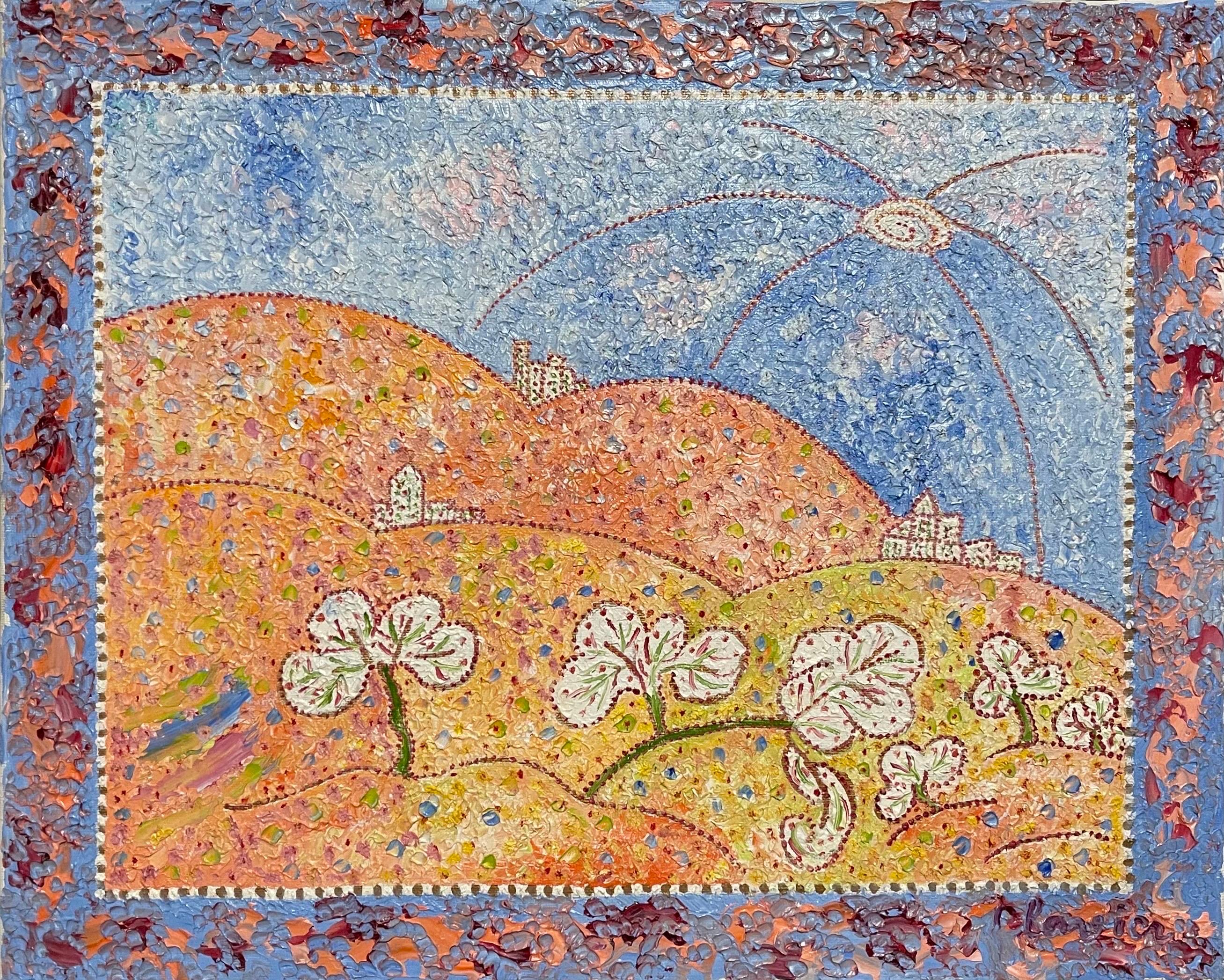 Skurrile französische Volkskunst, naiv, Ölgemälde  Madeline Marie Christine Clavier im Angebot 4