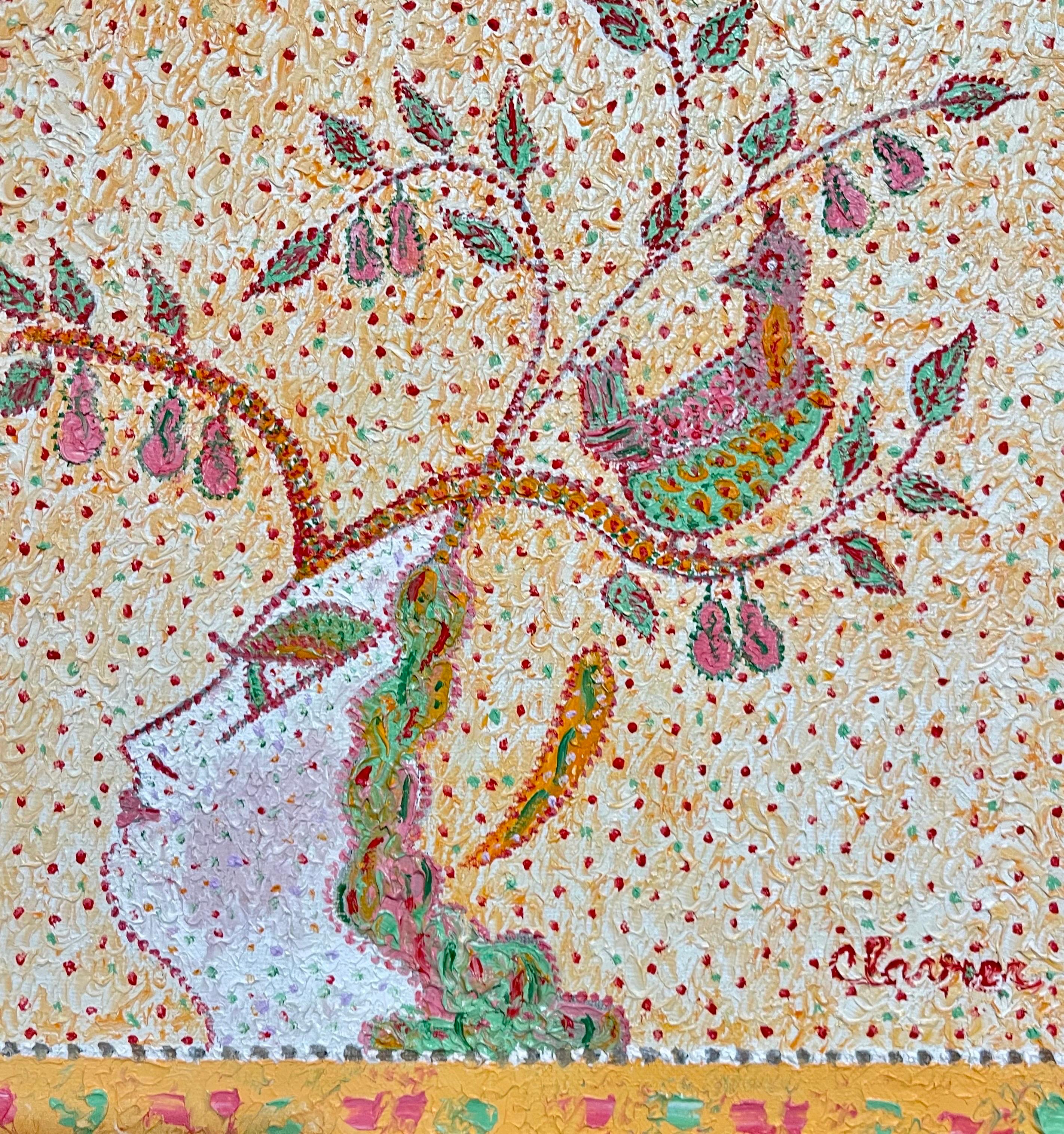 Art populaire français fantaisiste, naïf, peinture à l'huile Madeline Marie Christine Clavier en vente 4