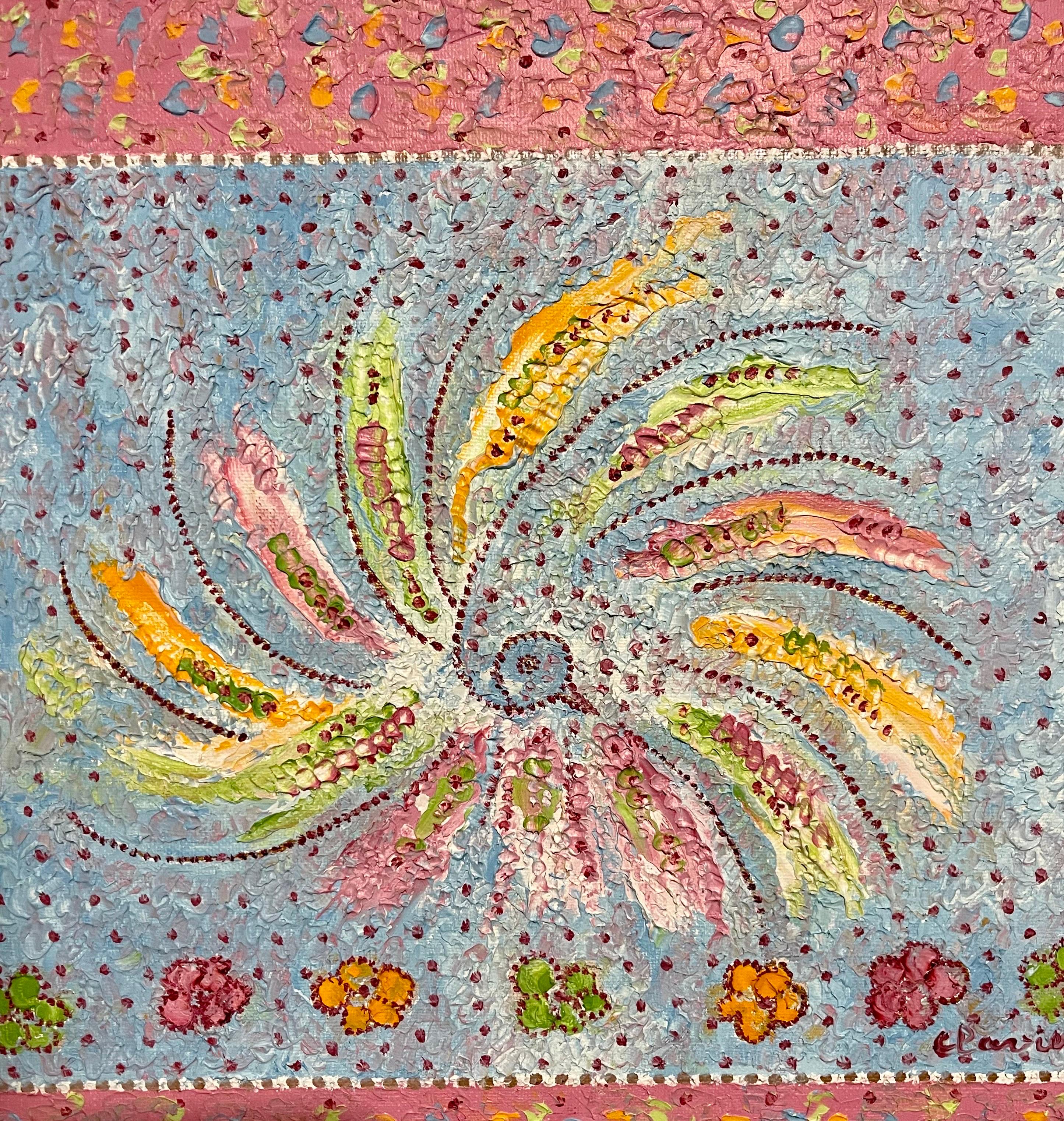 Art populaire français fantaisiste, naïf, peinture à l'huile Madeline Marie Christine Clavier en vente 4