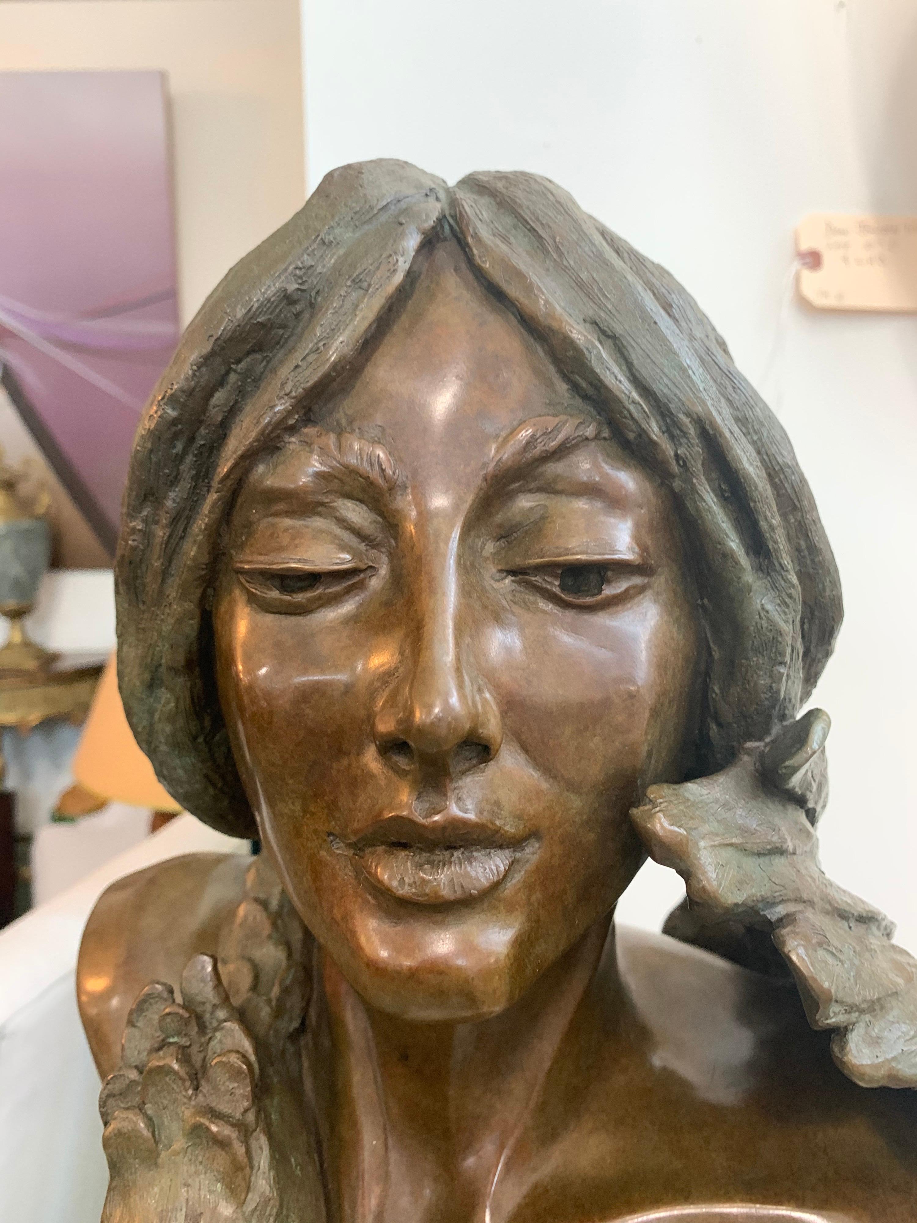 Stunning signed Madeline Cretella signed and numbered bronze sculpture. Now, more than ever, home is where the heart is.