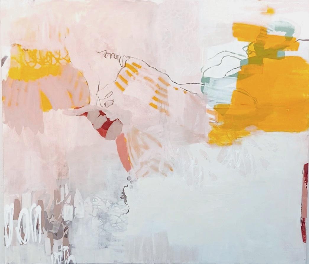 Madeline Denaro Abstract Painting - On The Edge Of Normal