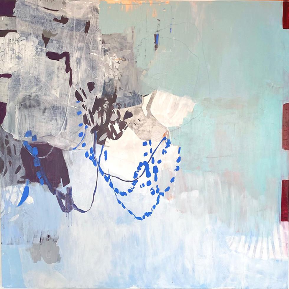 Madeline Denaro Abstract Painting - Tangled Up In Blue