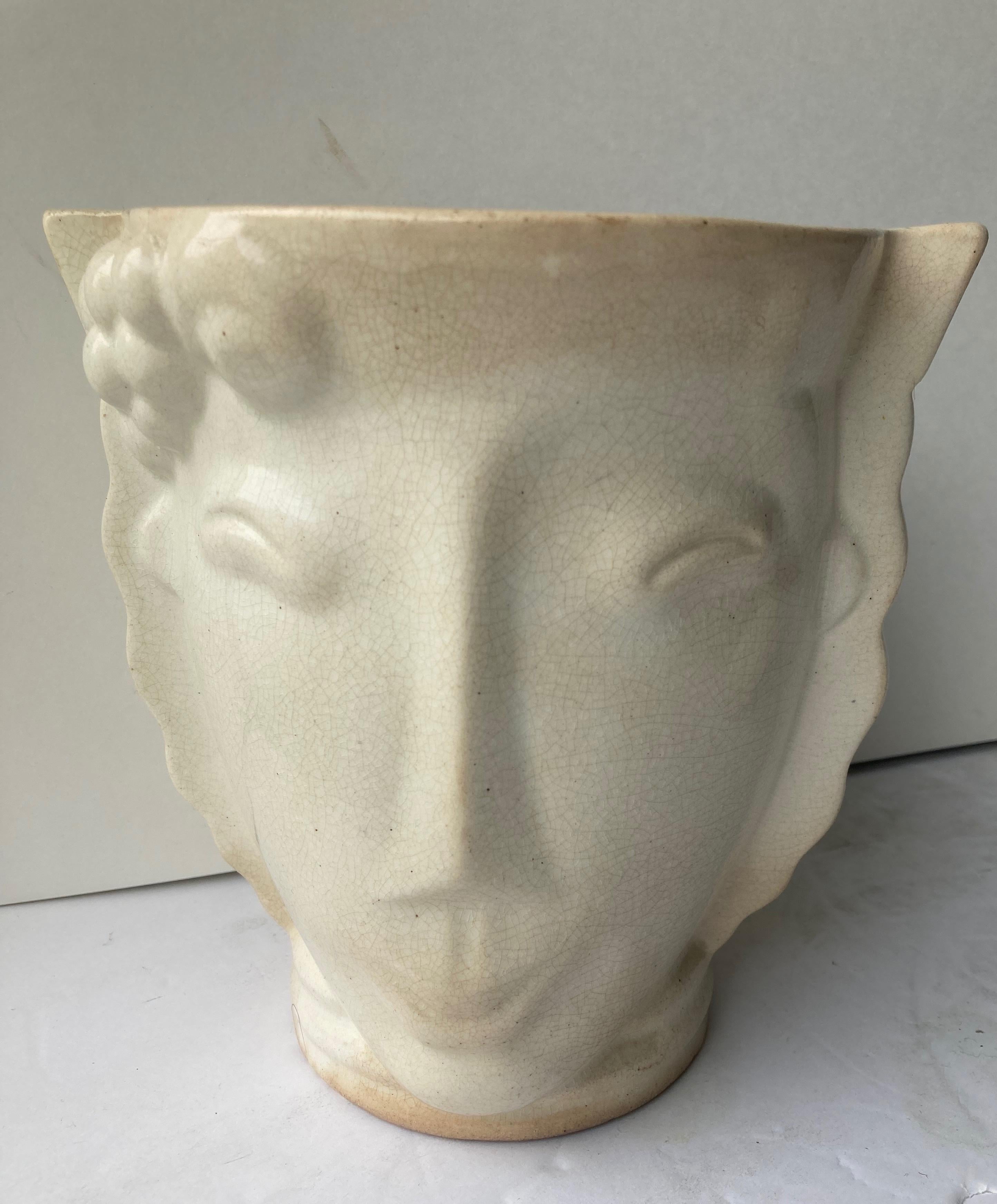 Art déco Pot Déco Madeline « Madeline » Sougez, recouvert de céramique/poterie, pour Primavera en vente
