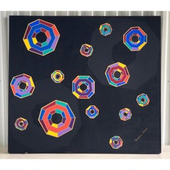Madeline Weiss Geometric Jewels Original Oil Signed