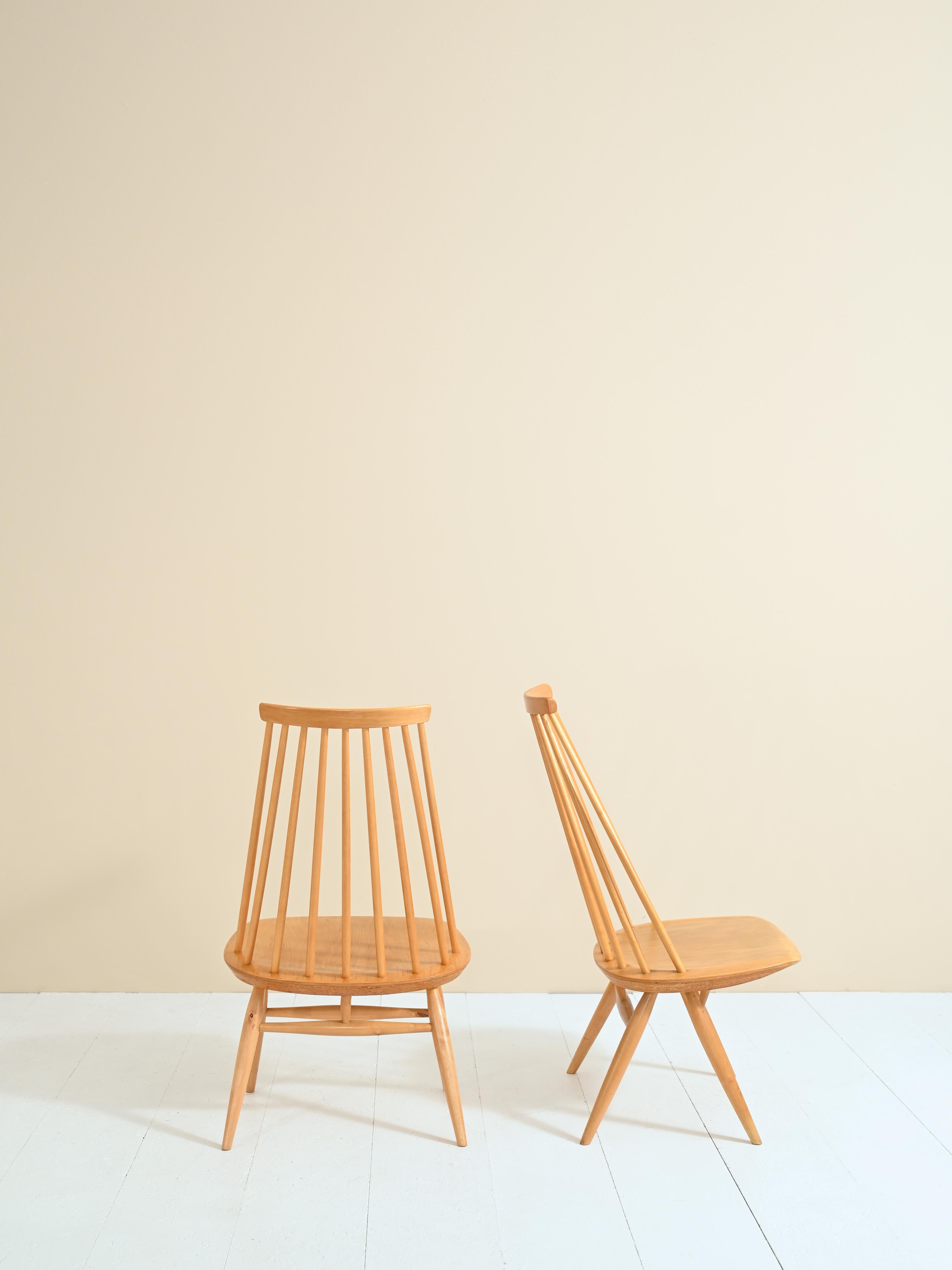 Birch Mademoiselle chairs by Ilamari Tapiovaara For Sale