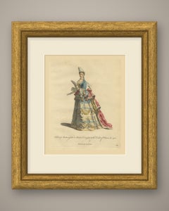 Mademoiselle de Chartres in 1700 in Court Dress, Jefferys Costume Plate, 1757