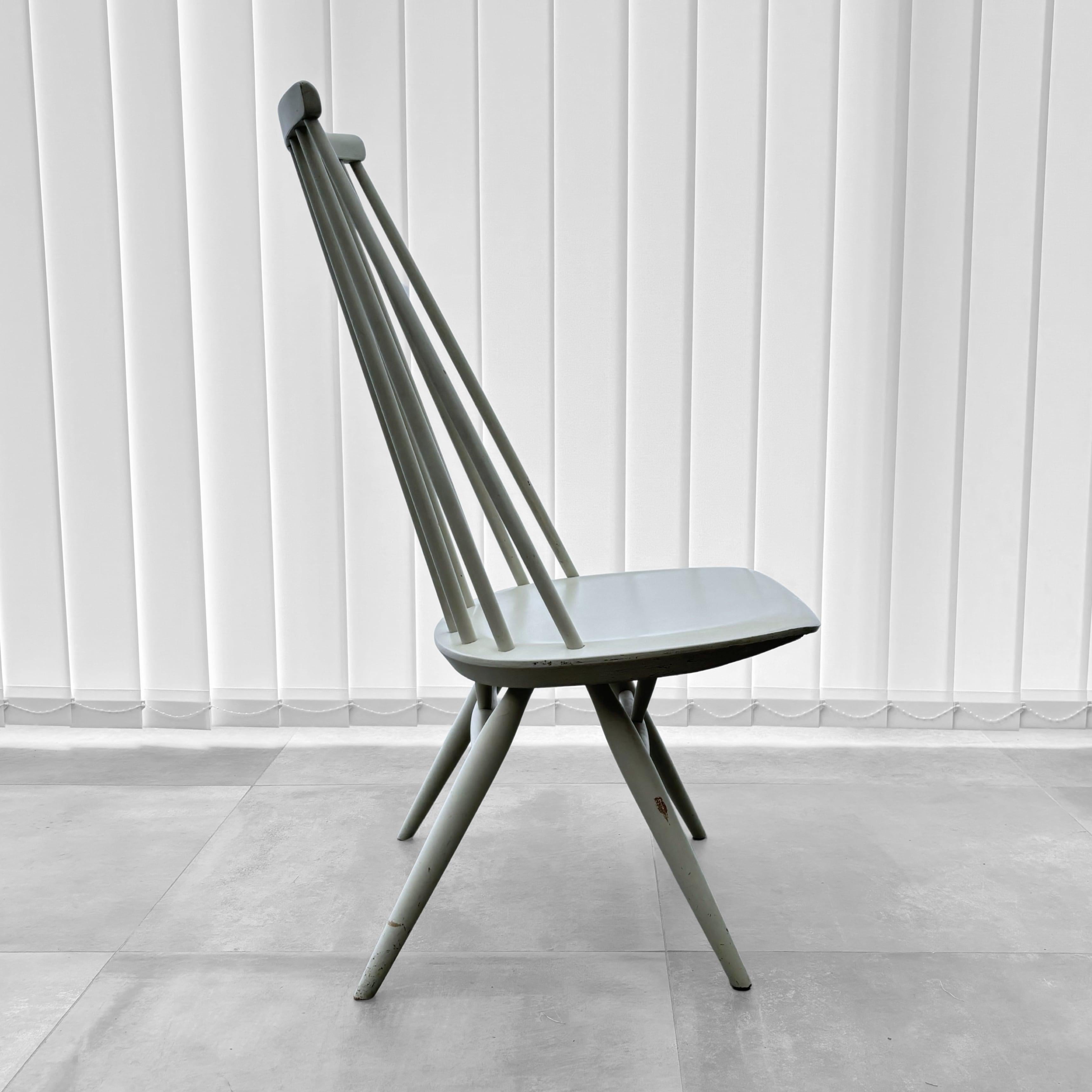 Beech Mademoiselle mid century easy chair by Ilmari Tapiovaara for Edsbyverken, Sweden For Sale