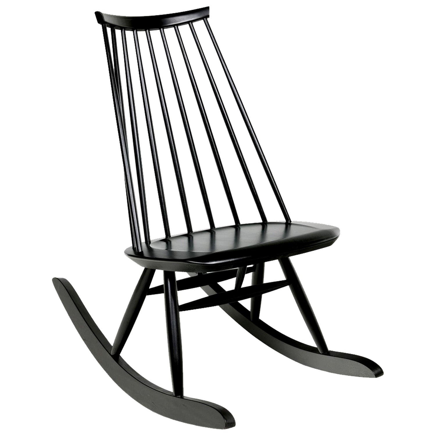 Mademoiselle Rocking Chair in Black by Ilmari Tapiovaara and Artek For Sale  at 1stDibs