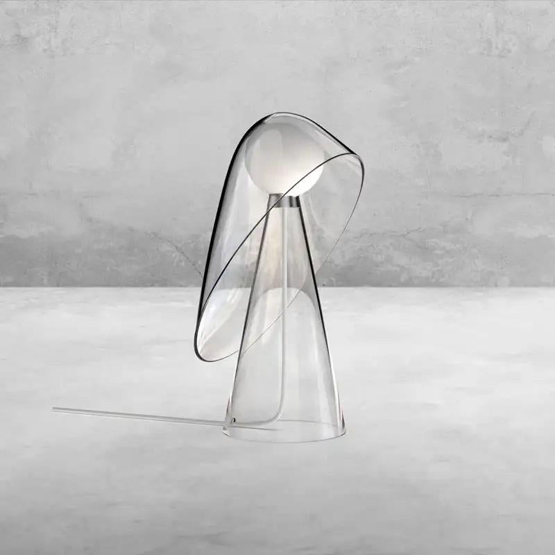 Italian Mademoiselle Transparent Green Table Lamp by Mason Editions For Sale