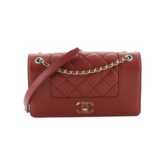 Mademoiselle Vintage Flap Bag Quilted Sheepskin Small