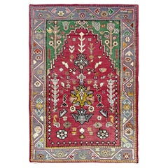 Maden - Tappeto da preghiera floreale anatolico vintage - Mini Tappeto 3'×4' - Turchia anni '60
