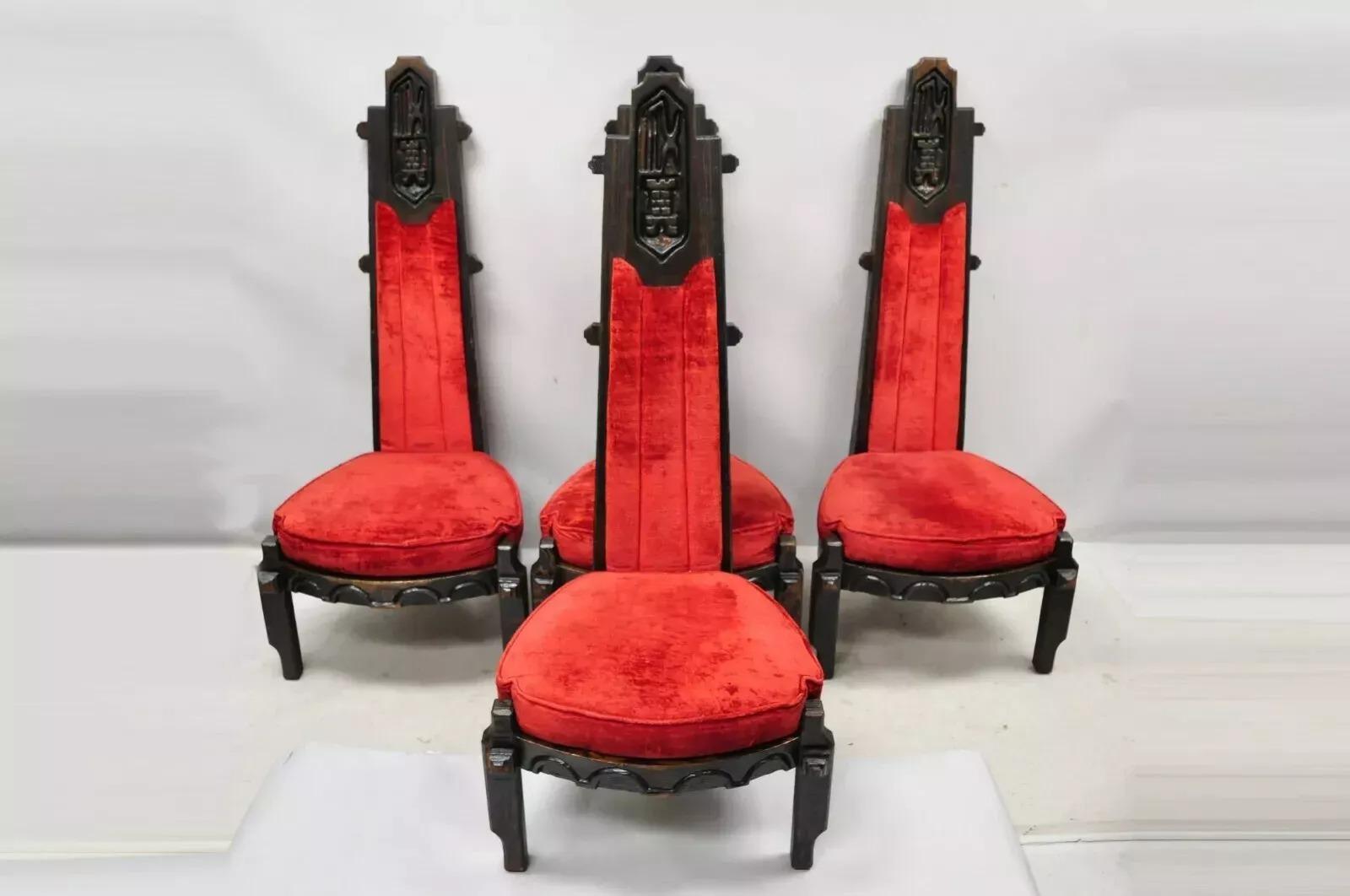 Maderae De Santa Barbara Sedie da pranzo Jungling Gothic Revival - Set di 4 in vendita 5