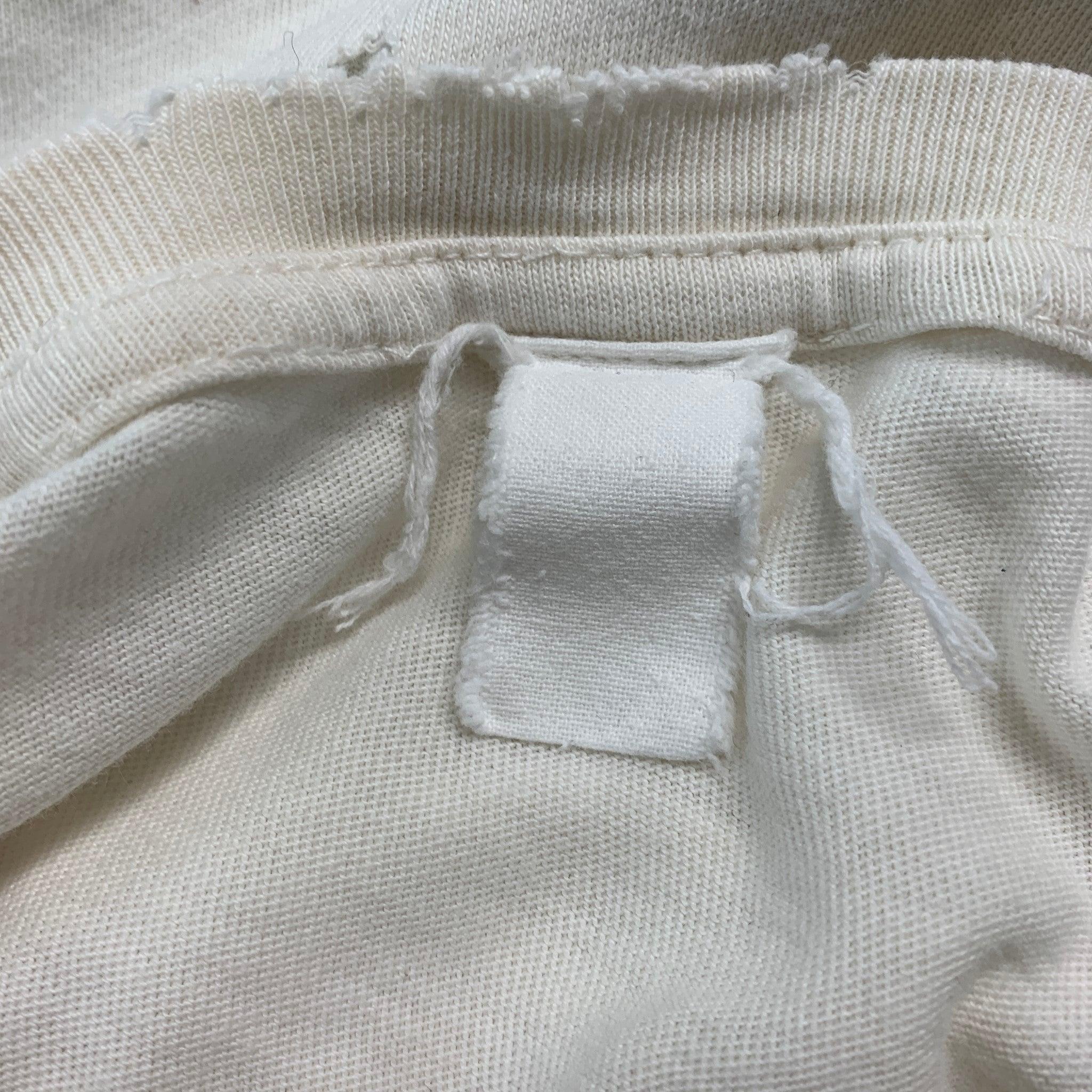 MADEWORN Size M Off White Rock Concert Cotton Distressed T-shirt 1