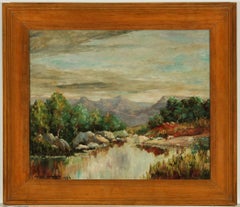 Madge Burnett - Signed and Framed 1952 Oil, South African Landscape