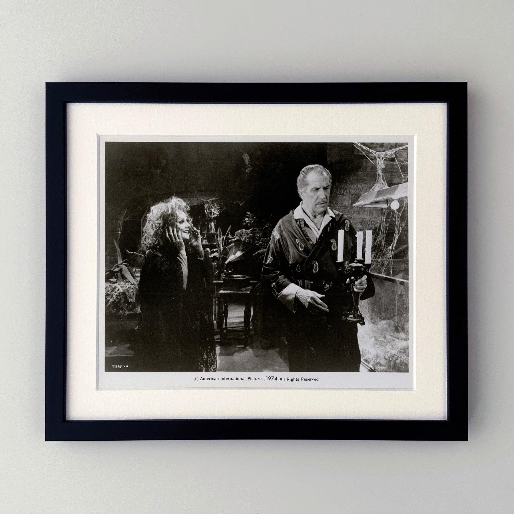 Original 8x10 Zoll Presse-Werbestill für Madhouse (1974) mit Vincent Price, John McEnery und Diana Dors in den Hauptrollen und unter der Regie von Jim Clark.

Werbefotos (Film/Produktion) wurden erstellt, um die Studios bei der Werbung für ihre