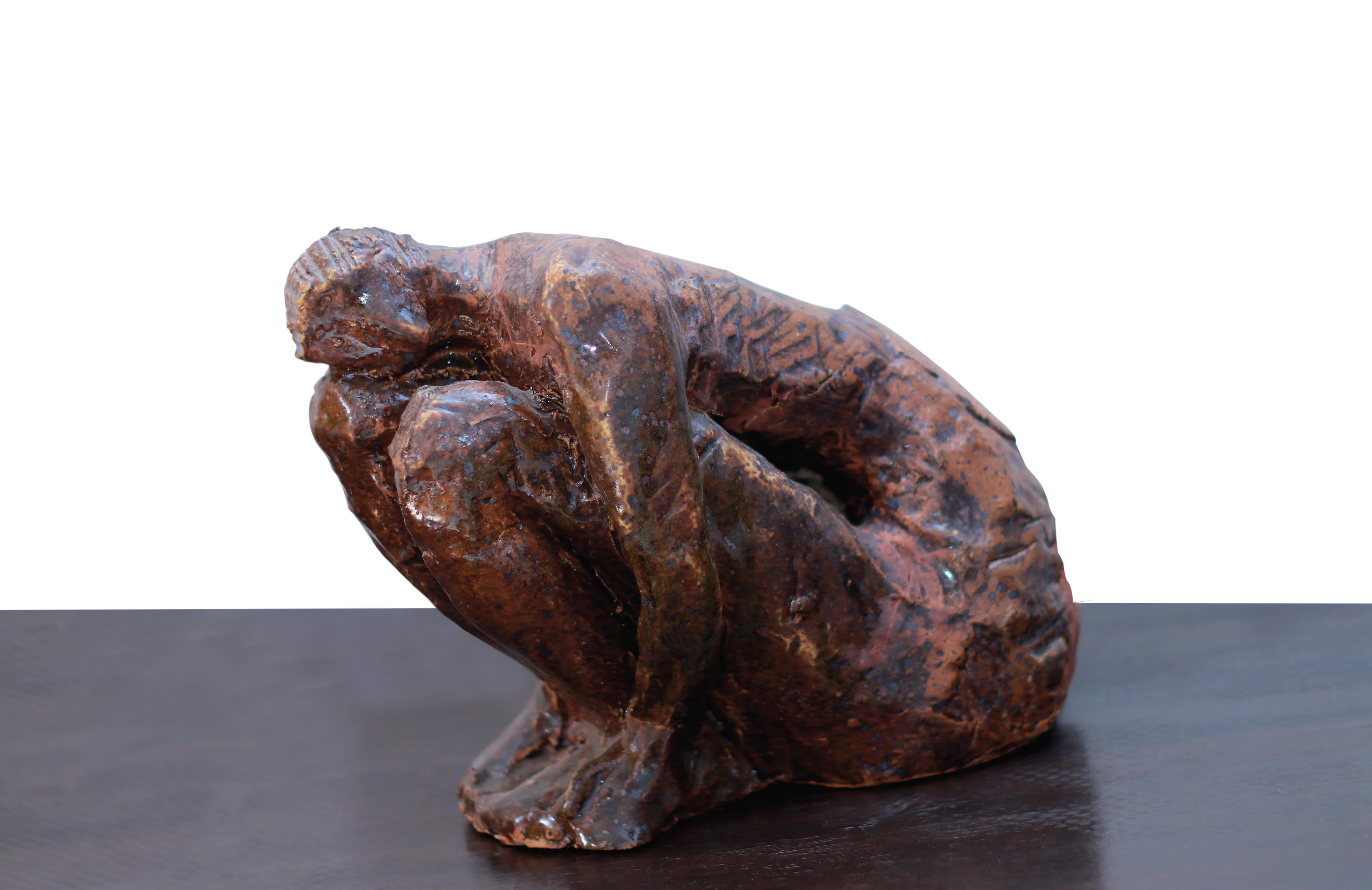 Madhur Sen Figurative Sculpture - Rise Up
