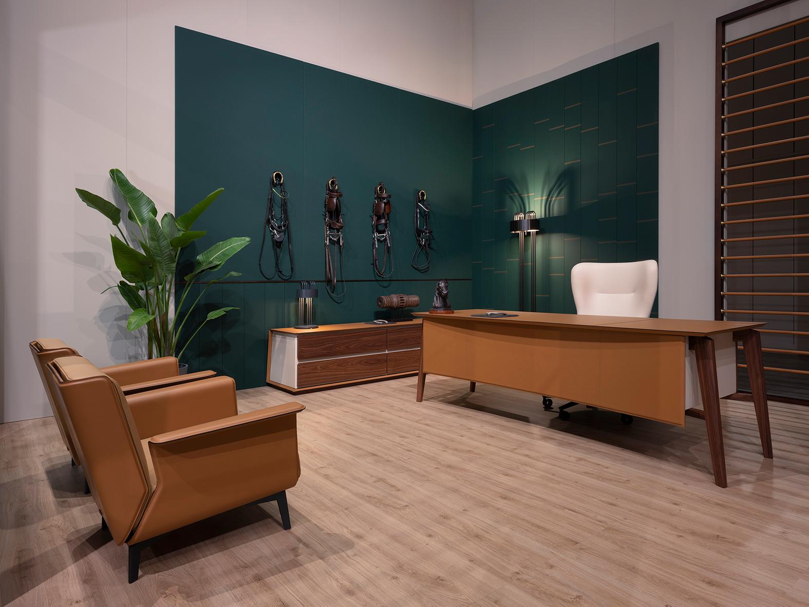 Buffet Naviglio avec cadre en cuir et 4 tiroirs spacieux. Neuf - En vente à Seregno, IT