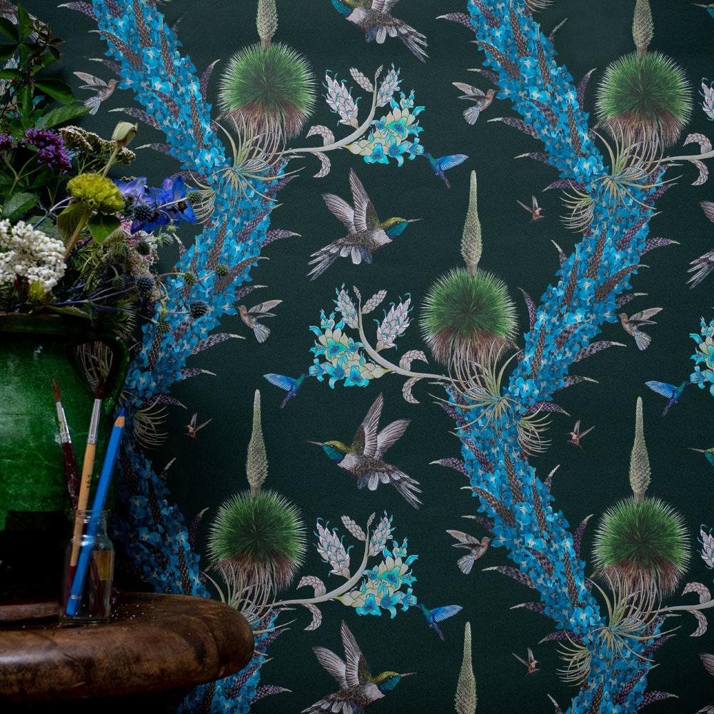 Collection: Madidi Hummingbirds
Product Code: 34C
Color: Forest
Roll dimensions: 70cm x 10m (27.6in x 10.9yards)
Area: 7sq.m (8.4 sq.yards)
Pattern repeat: Straight
Wallpaper: Non-woven 147gsm Uncoated or Coated
Fire rating: Fire certified for both