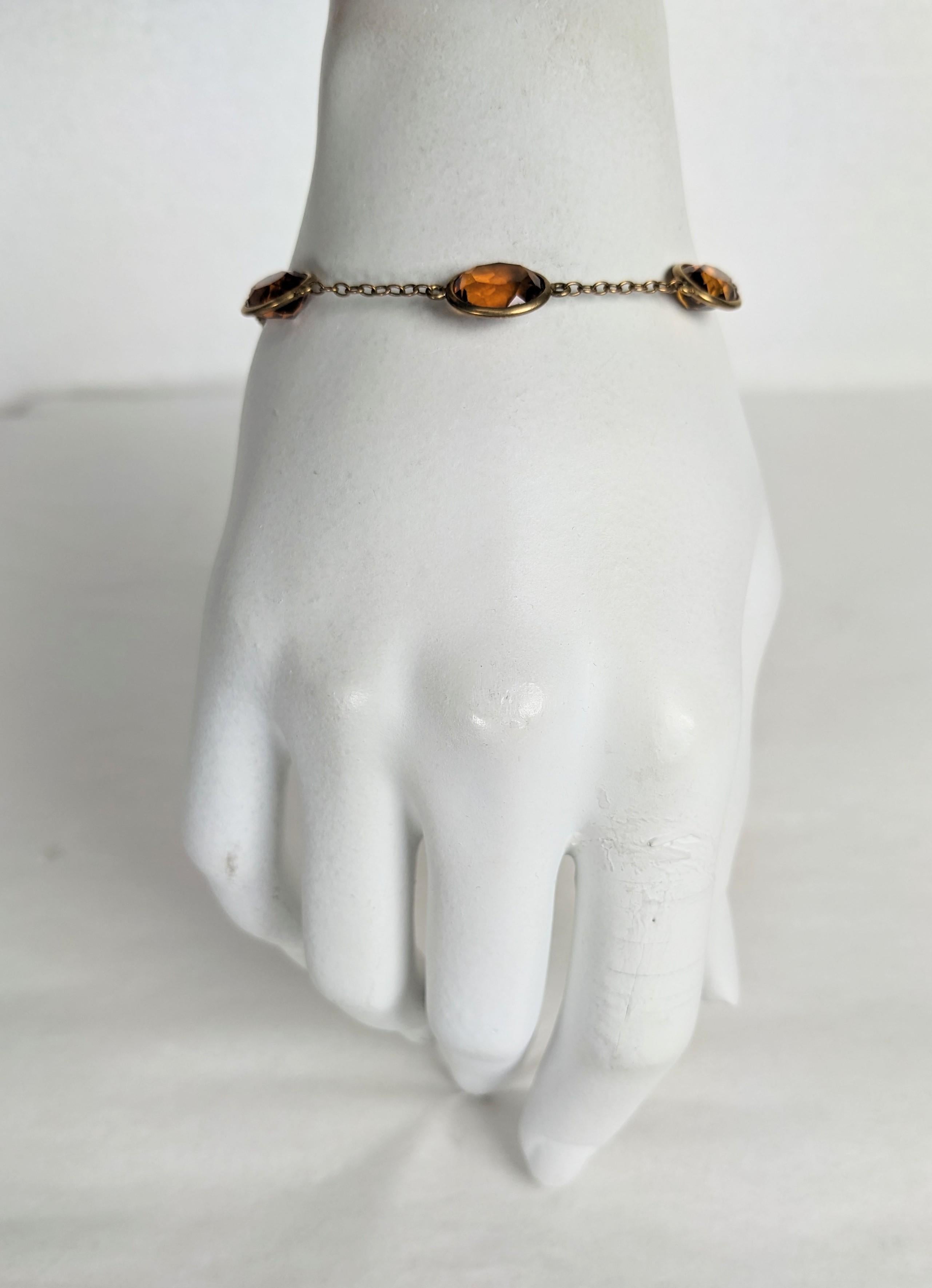 Madiera Citrino Bisel Engastado Pulsera Cadena en Bueno estado para la venta en New York, NY