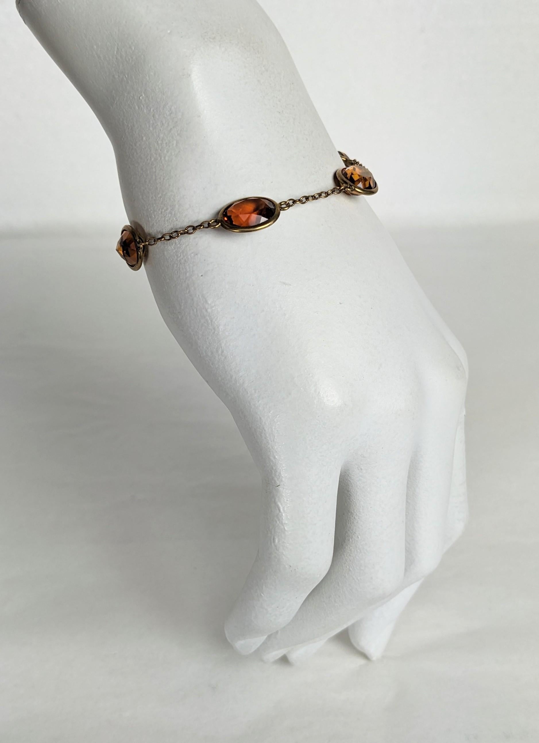 Madiera Citrino Bisel Engastado Pulsera Cadena en venta 1