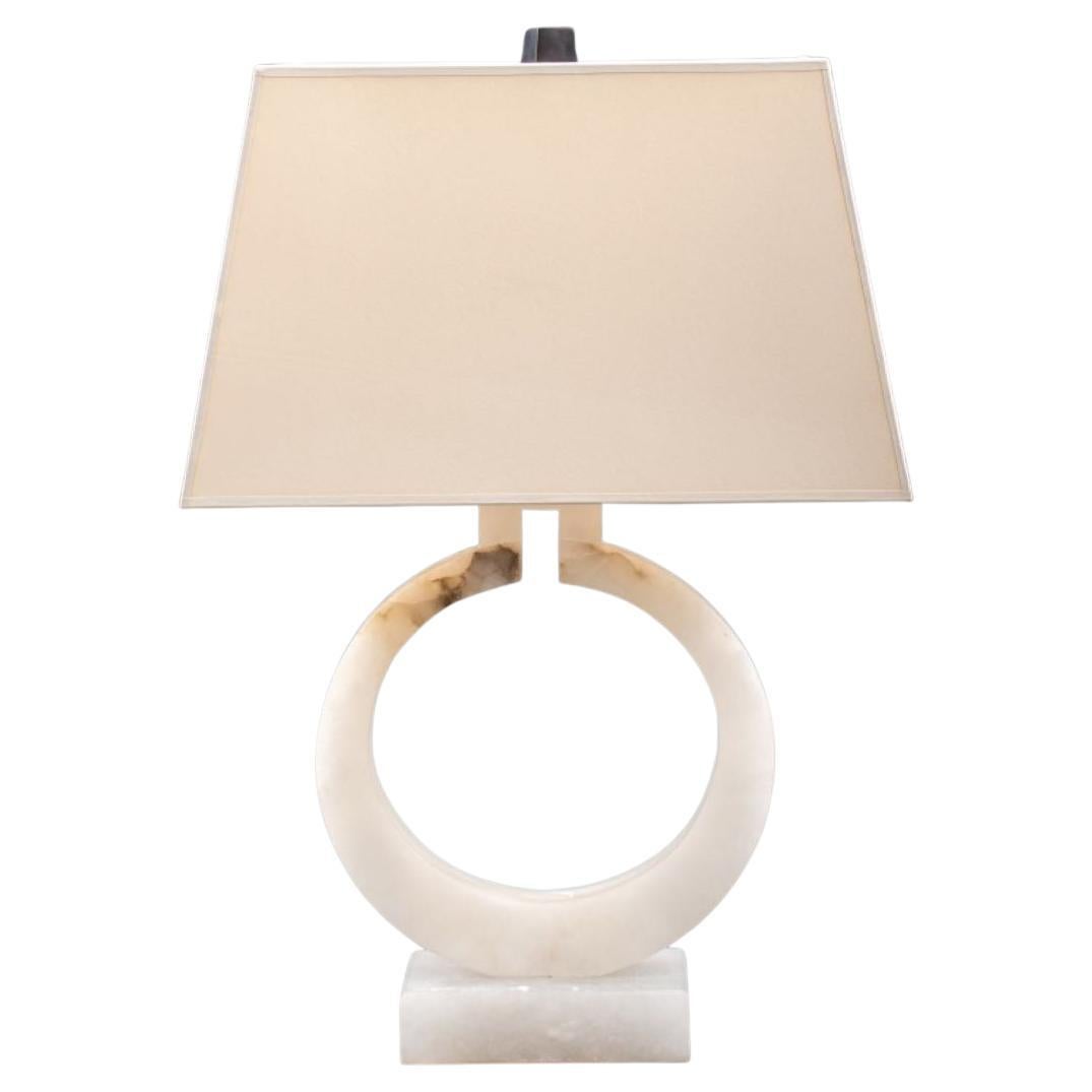 Madison Alabaster Table Lamp For Sale