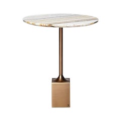 Madison Avenue Side Table by Yabu Pushelberg in Onice Velutto Marble