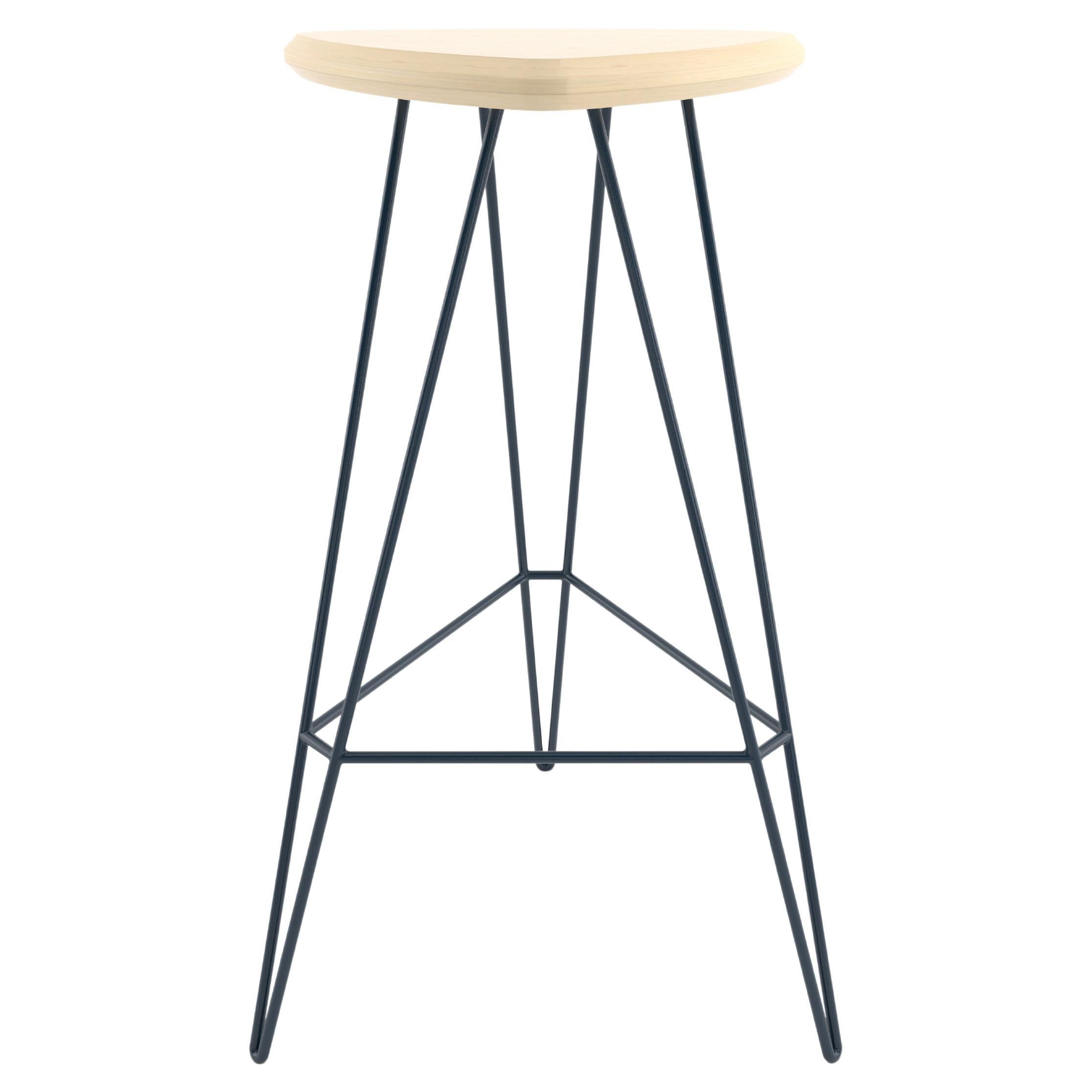 Madison Bar Stool Maple Navy For Sale