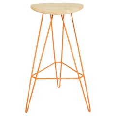 Madison Bar Stool Maple Orange