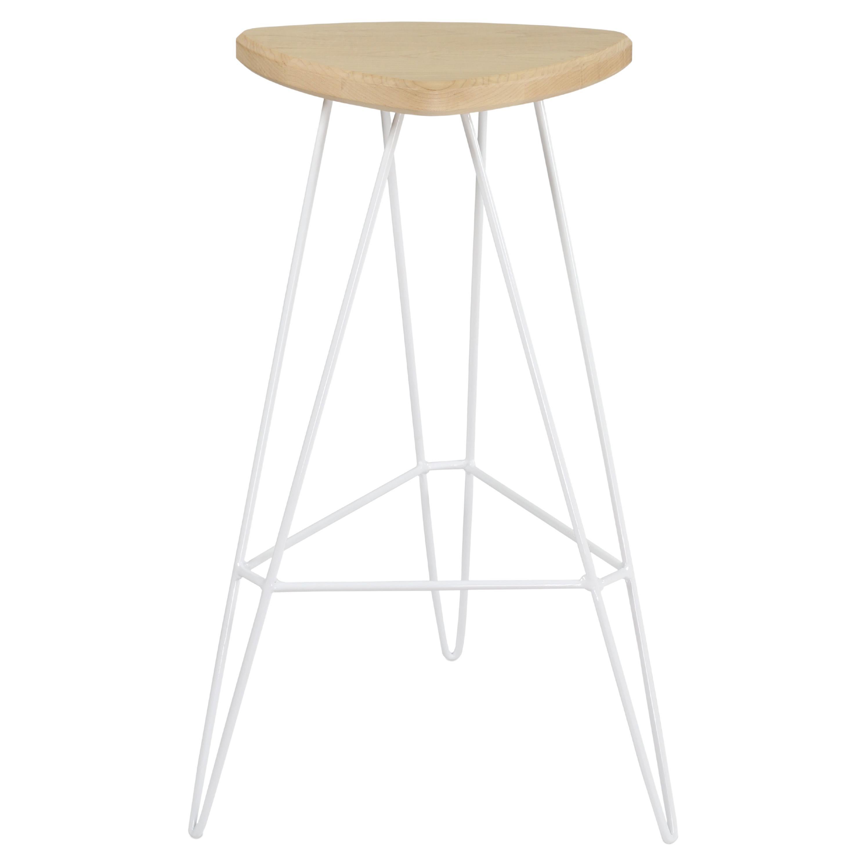 Tabouret de bar Madison en érable blanc en vente