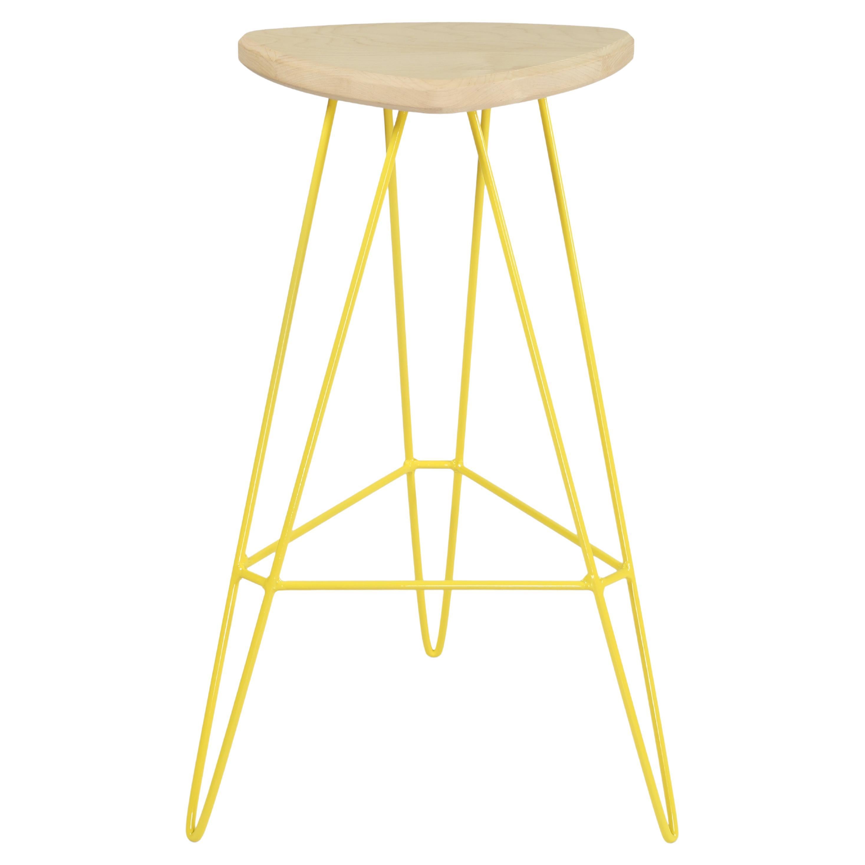 Tabouret de bar Madison en érable jaune