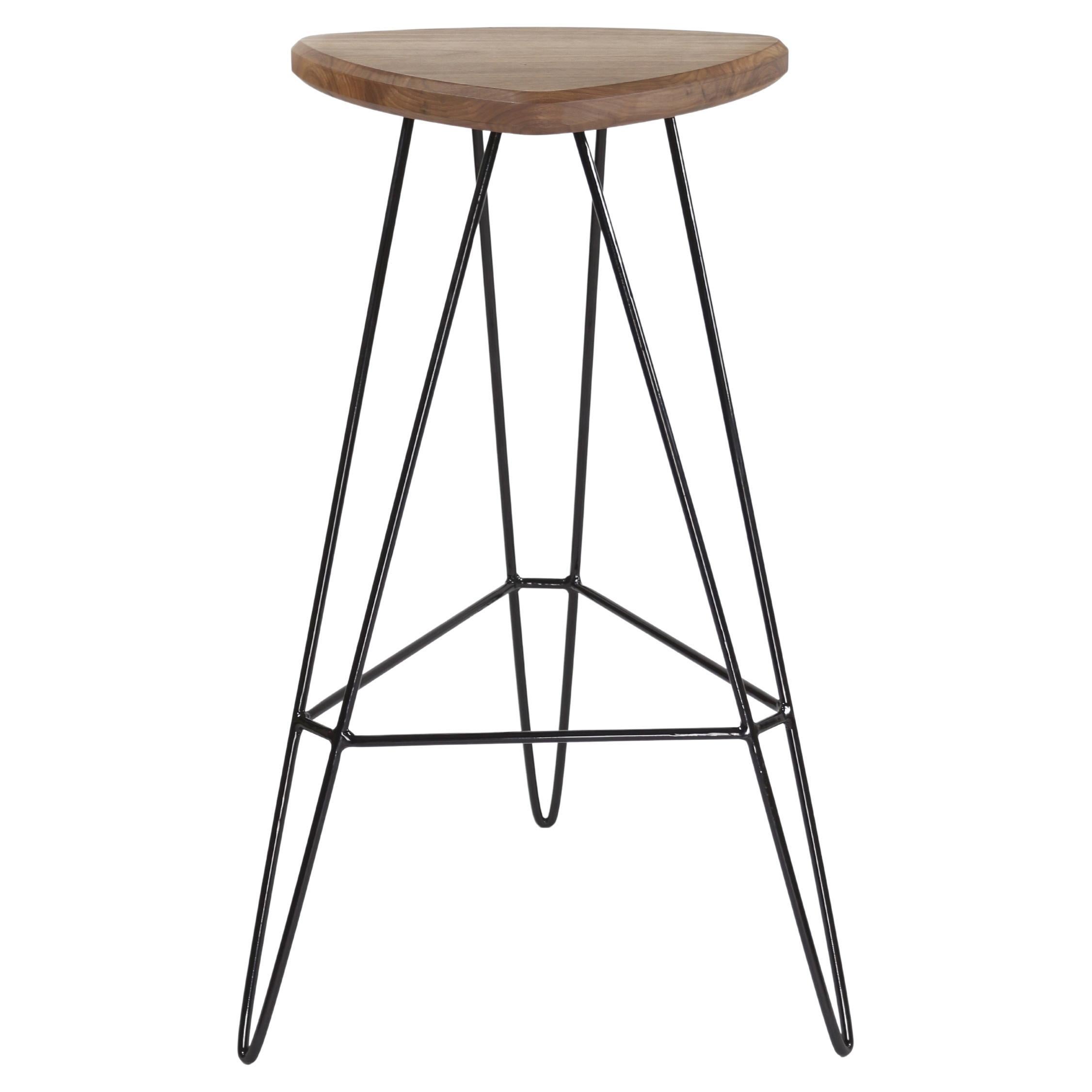 Madison Bar Stool Walnut Black For Sale