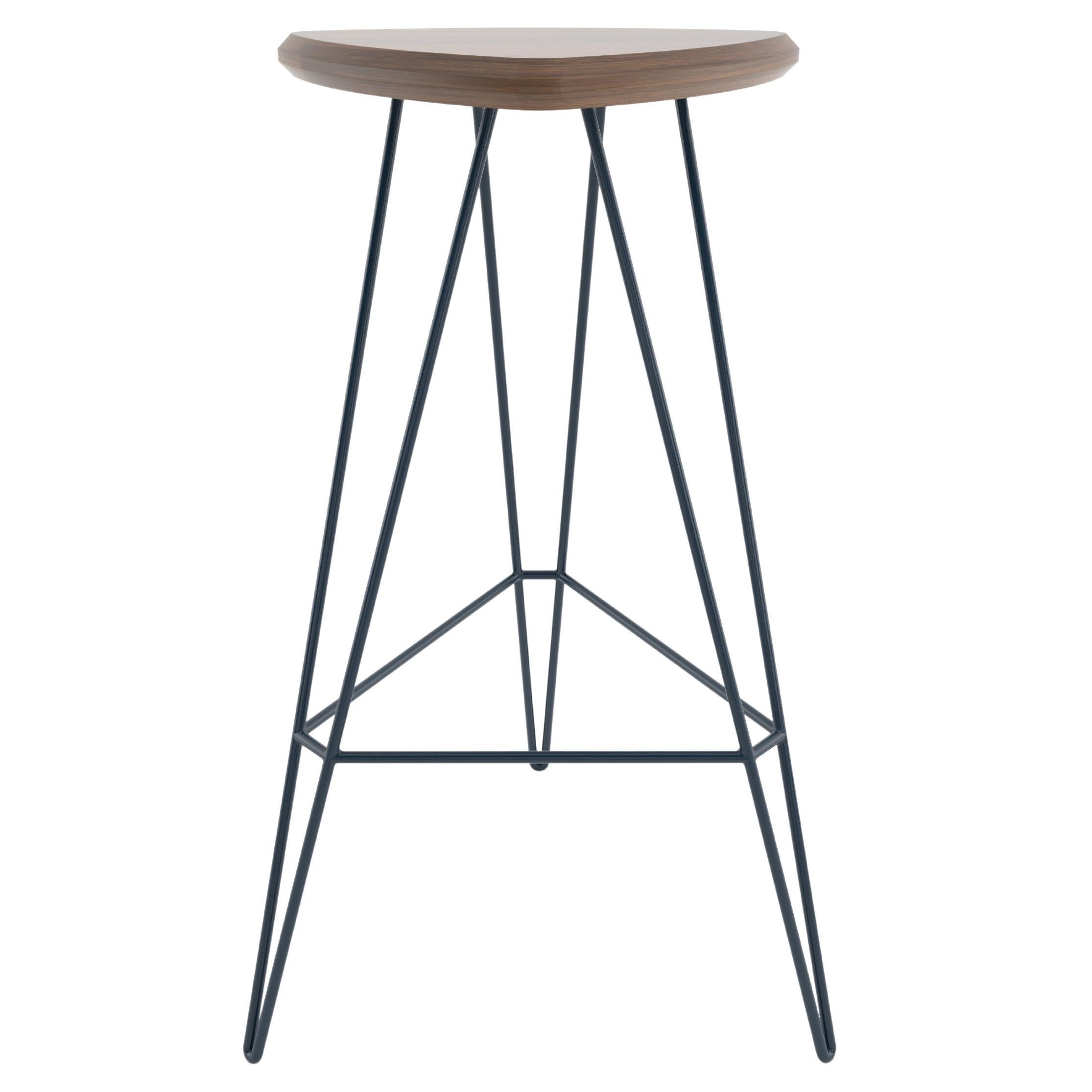 Madison Bar Stool Walnut Navy