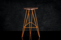 Madison Bar Stool Walnut Orange