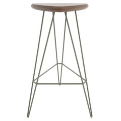 Madison Bar Stool Walnut Prairie Green (tabouret de bar)