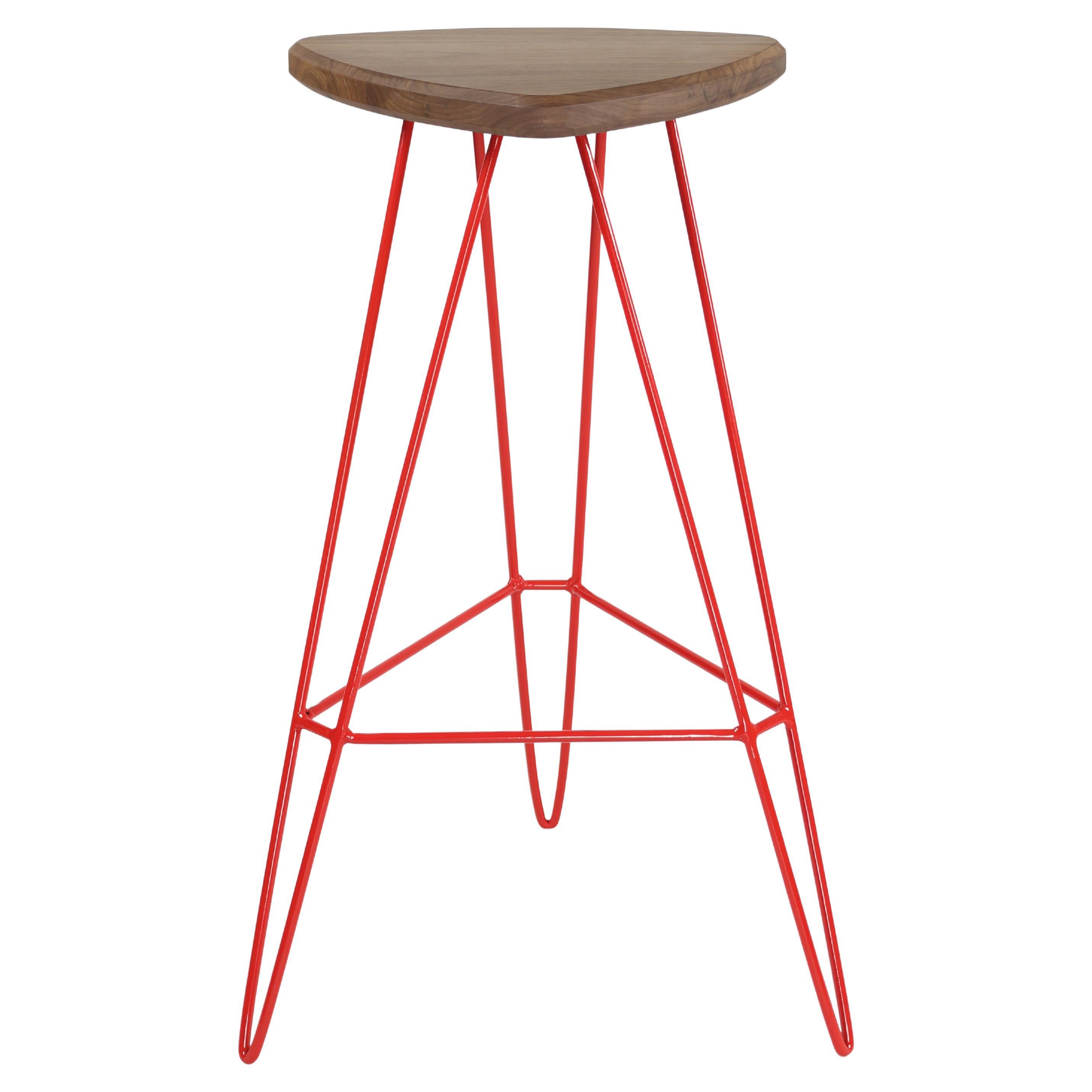 Madison Bar Stool Walnut Red For Sale